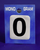 28mm Monogram Number 0 Black Self Adhesive Vinyl Letters