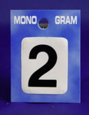 28mm Monogram Number 2 Black Self Adhesive Vinyl Letters