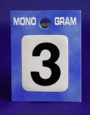 28mm Monogram Number 3 Black Self Adhesive Vinyl Letters