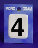 28mm Monogram Number 4 Black Self Adhesive Vinyl Letters