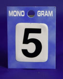 28mm Monogram Number 5 Black Self Adhesive Vinyl Letters
