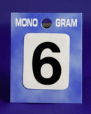 28mm Monogram Number 6 Black Self Adhesive Vinyl Letters