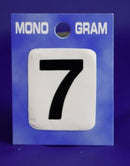 28mm Monogram Number 7 Black Self Adhesive Vinyl Letters
