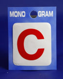 28mm Monogram Red Self Adhesive Vinyl Letter C