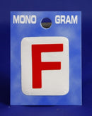 28mm Monogram Red Self Adhesive Vinyl Letter F