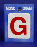 28mm Monogram Red Self Adhesive Vinyl Letter G