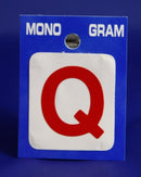 28mm Monogram Red Self Adhesive Vinyl Letter Q