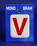 28mm Monogram Red Self Adhesive Vinyl Letter V