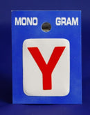 28mm Monogram Red Self Adhesive Vinyl Letter Y
