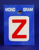 28mm Monogram Red Self Adhesive Vinyl Letter Z