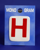 28mm Monogram Red Self Adhesive Vinyl Letter H