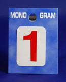 28mm Monogram Number 1 Red Self Adhesive Vinyl