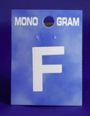 28mm Monogram White Self Adhesive Vinyl Letter 'F'