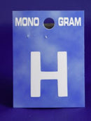 28mm Monogram White Self Adhesive Vinyl Letter 'H'