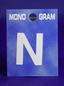 28mm Monogram White Self Adhesive Vinyl Letter 'N'
