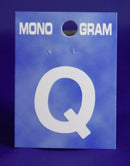 28mm Monogram White Self Adhesive Vinyl Letter 'Q'