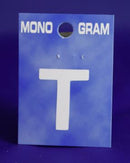 28mm Monogram White Self Adhesive Vinyl Letter 'T'