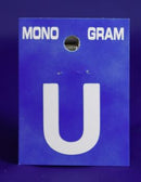 28mm Monogram White Self Adhesive Vinyl Letter 'U'