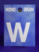 28mm Monogram White Self Adhesive Vinyl Letter 'W'