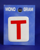 28mm Monogram Red Self Adhesive Vinyl Letter T