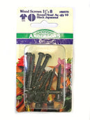 Andersons Wood Screws 1 ½” x 8 Round Head Black Japanned