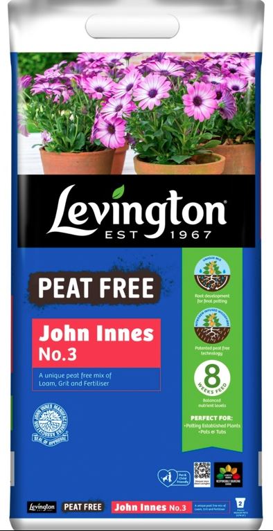 Levington John Innes No.3 Peat Free Compost 10 Litres NORFOLK DELIVERY ONLY