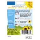 Johnsons Seeds For Little Gardeners Sunny Giant Sunflowers