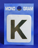 28mm Monogram Gold Self Adhesive Vinyl Letter 'K'