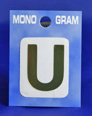 28mm Monogram Gold Self Adhesive Vinyl Letter 'U'