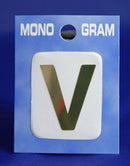 28mm Monogram Gold Self Adhesive Vinyl Letter 'V'