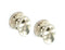 Securit Brushed Nickel Oval Mortice Knobs (Pair) 60mm