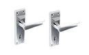 Securit Chrome Flat Lock Handles (Pair) 150mm