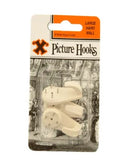 X Hard Wall Picture Hooks Large Pack of 3