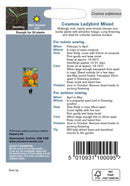 Johnsons Seeds Cosmos sulphureus - Cosmos Ladybird Mixed
