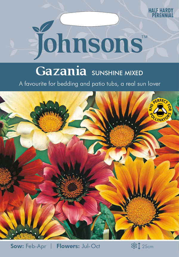 Johnsons Seeds Gazania splendens -  Gazania Sunshine Mixed