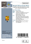 Johnsons Seeds Tagetes erecta - Marigold (African) Double Mixed
