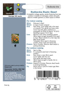 Johnsons Seeds Rudbeckia hirta - Rudbeckia Rustic Dwarf Coneflower