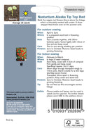 Johnsons Seeds Tropaeolum majus - Nasturtium Alaska Tip Top Red