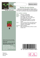 Johnsons Seeds Raphanus sativus Radish Scarlet Globe
