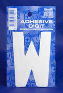 3 Inch Digit Letter W White Self Adhesive Vinyl