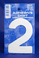 3 Inch Digit Number 2 White Self Adhesive Vinyl