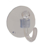 42mm Clear Plastic Suction Hook Pack of 6