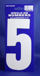 Wheelie Bin Self Adhesive White Vinyl 5