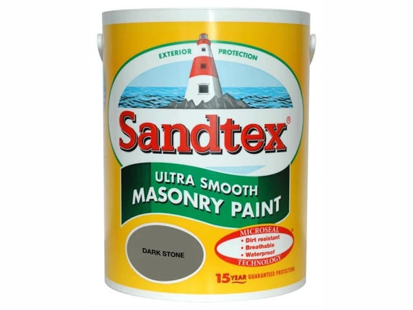 Sandtex Ultra Smooth Dark Stone Masonry Paint 5 Litres