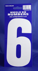 Wheelie Bin Self Adhesive White Vinyl 6
