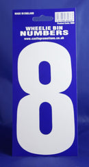 Wheelie Bin Self Adhesive White Vinyl 8