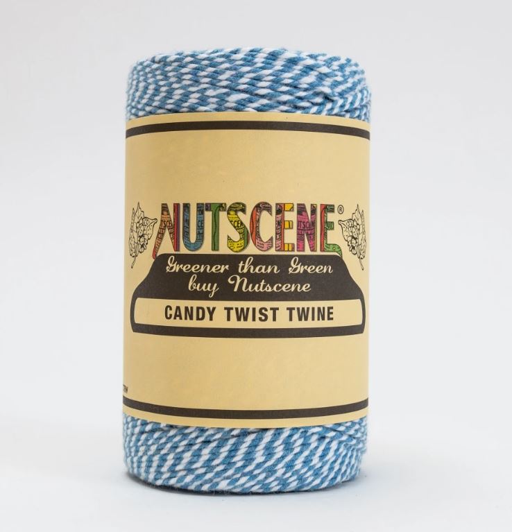 Nutscene CandyTwist Twine Blue and White
