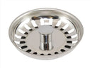 McAlpine Plumbing Products Sink Strainer Plug Basket With Stem 8cm