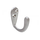 Centurion 37mm Satin Chrome Die Cast Wardrobe Hooks Pack of 2