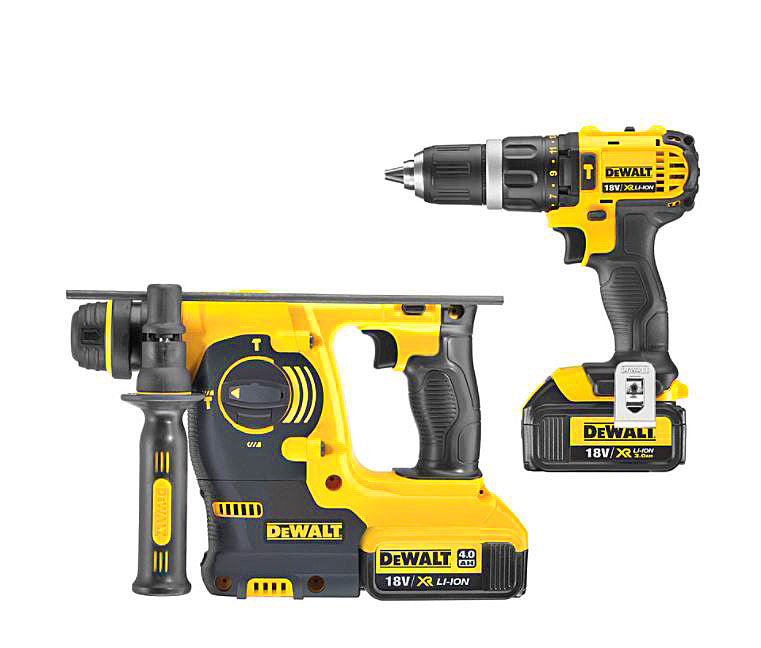 Dewalt DCK206M2 18V XR Combi Drill SDS Hammer Drill Twin Pack